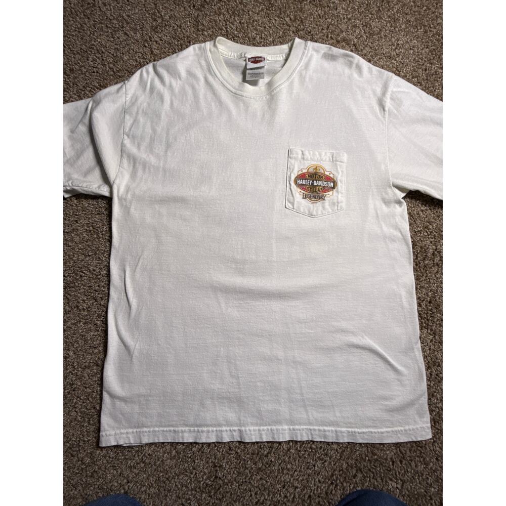 Harley Davidson white pocket shirt